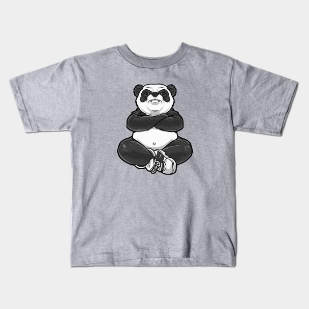 Panda with Attitude Kids T-Shirt by SLAG_Creative